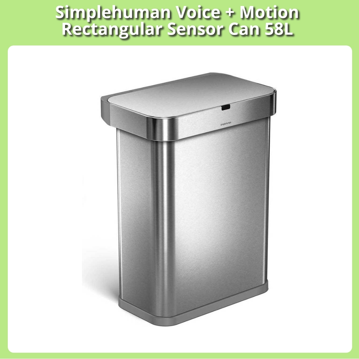 Anmeldelse af Simplehuman Voice + Motion Rectangular Sensor Can 58L