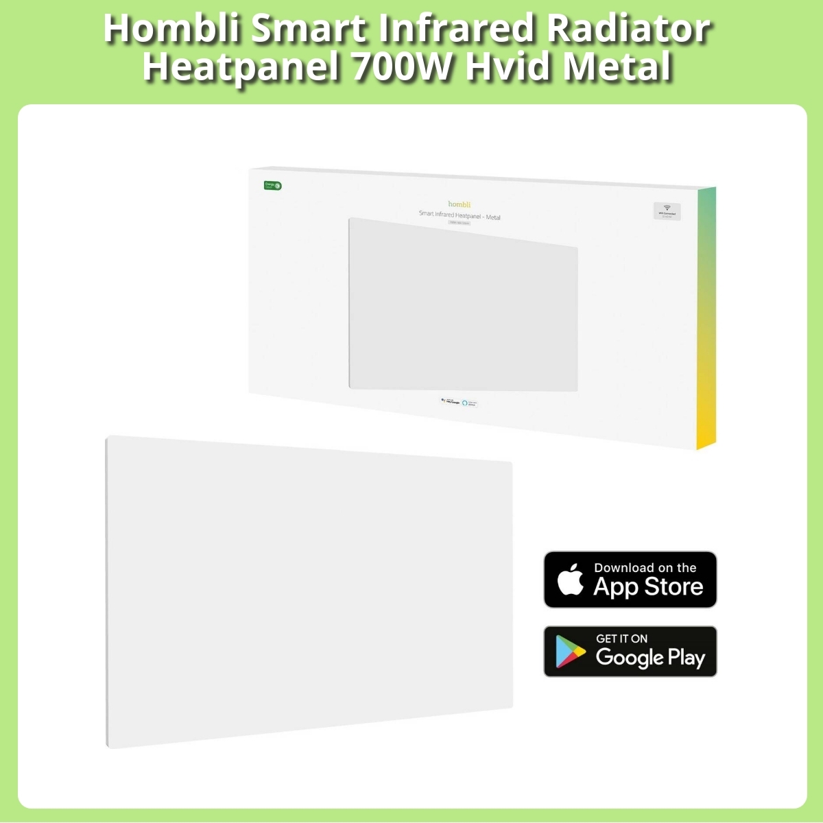 Anmeldelse af Hombli Smart Infrared Radiator Heatpanel 700W Hvid Metal