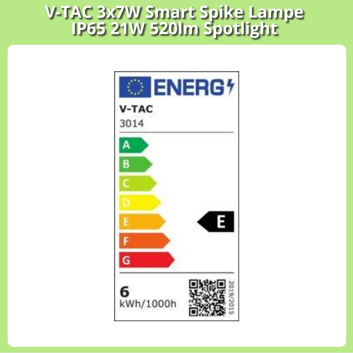 Anmeldelse af V-TAC 3x7W Smart Spike Lampe IP65 21W 520lm Spotlight
