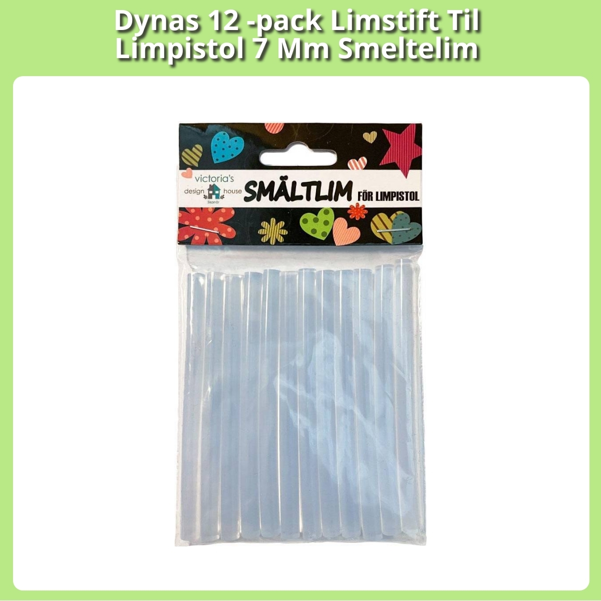 Anmeldelse af Dynas 12 -pack Limstift Til Limpistol 7 Mm Smeltelim