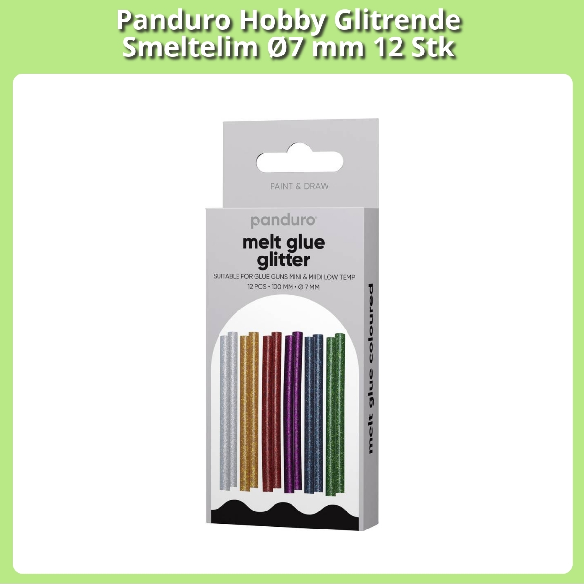 Anmeldelse af Panduro Hobby Glitrende Smeltelim Ø7 mm 12 Stk