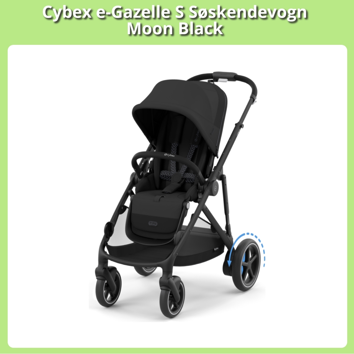 Anmeldelse af Cybex e-Gazelle S Søskendevogn Moon Black