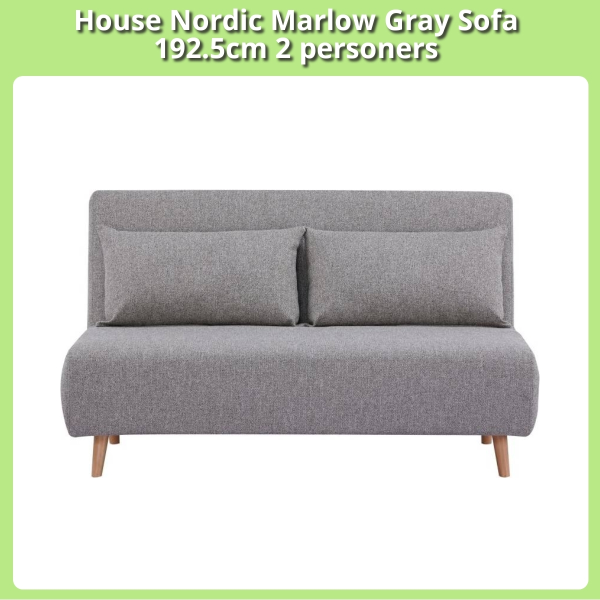 Anmeldelse af House Nordic Marlow Gray Sofa 192.5cm 2 personers
