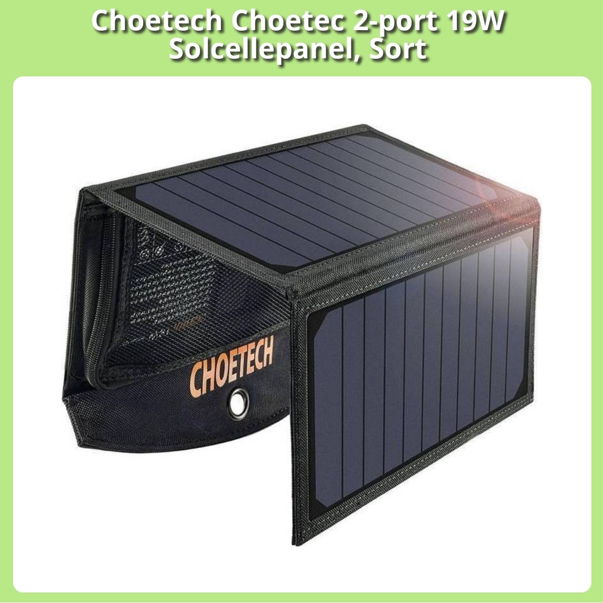 Anmeldelse af Choetech Choetec 2-port 19W Solcellepanel, Sort