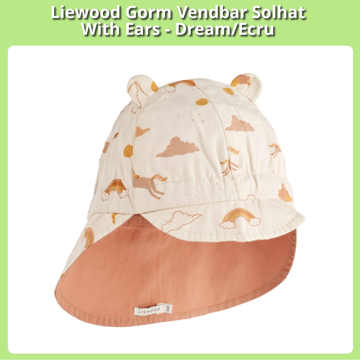 Anmeldelse af Liewood Gorm Vendbar Solhat With Ears - Dream/Ecru