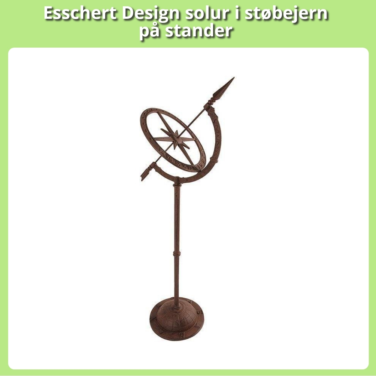 Anmeldelse af Esschert Design solur i støbejern på stander