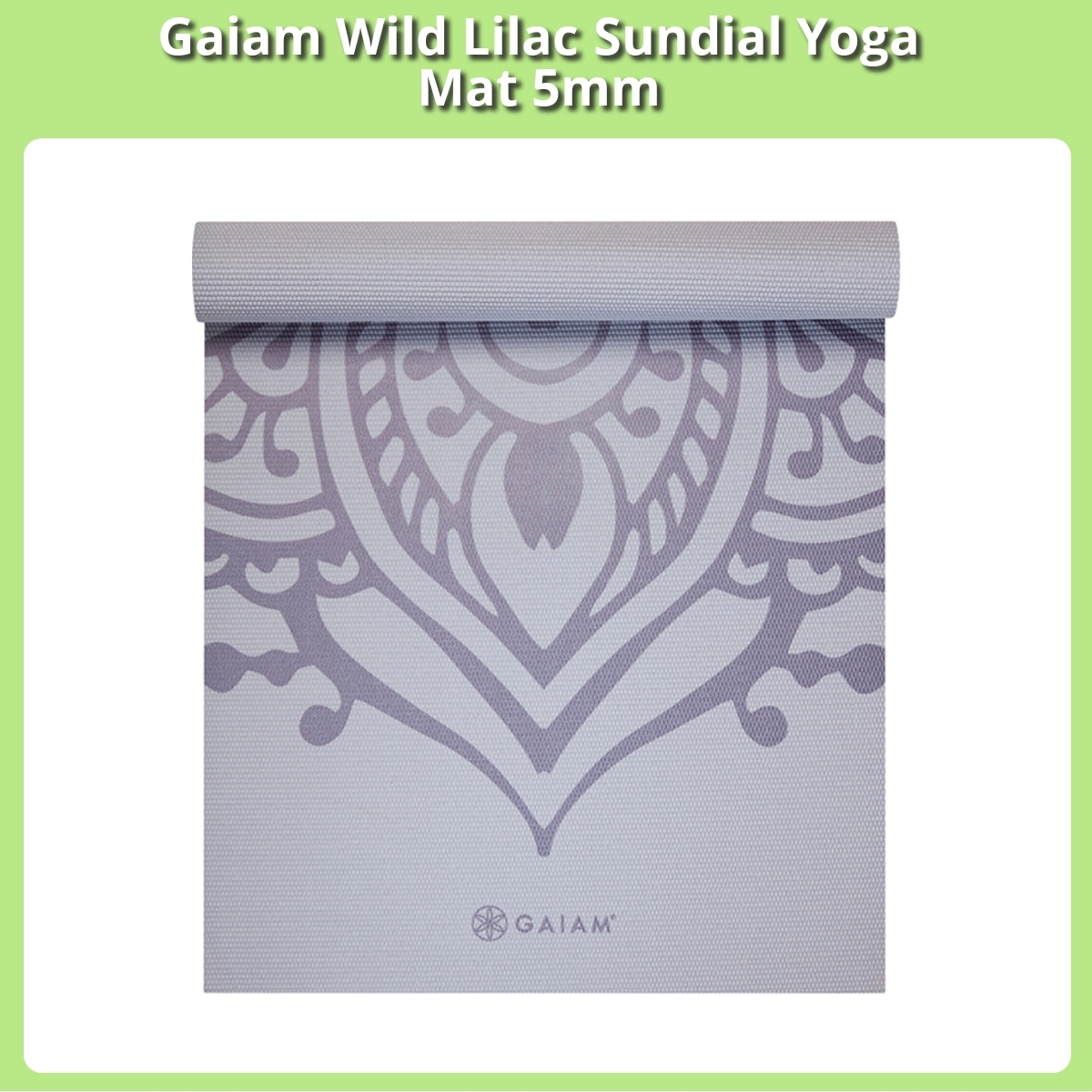 Anmeldelse af Gaiam Wild Lilac Sundial Yoga Mat 5mm