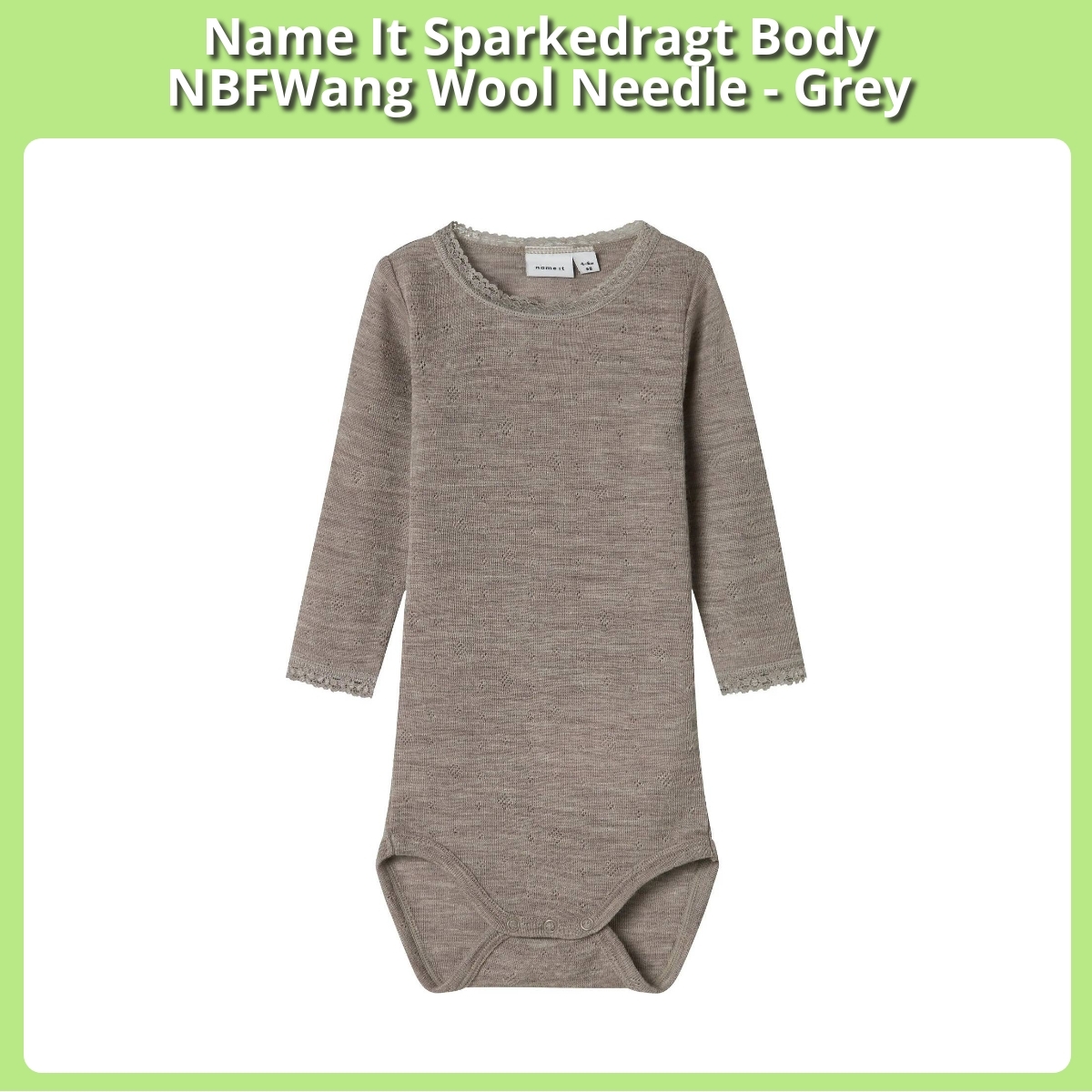 Anmeldelse af Name It Sparkedragt Body NBFWang Wool Needle - Grey