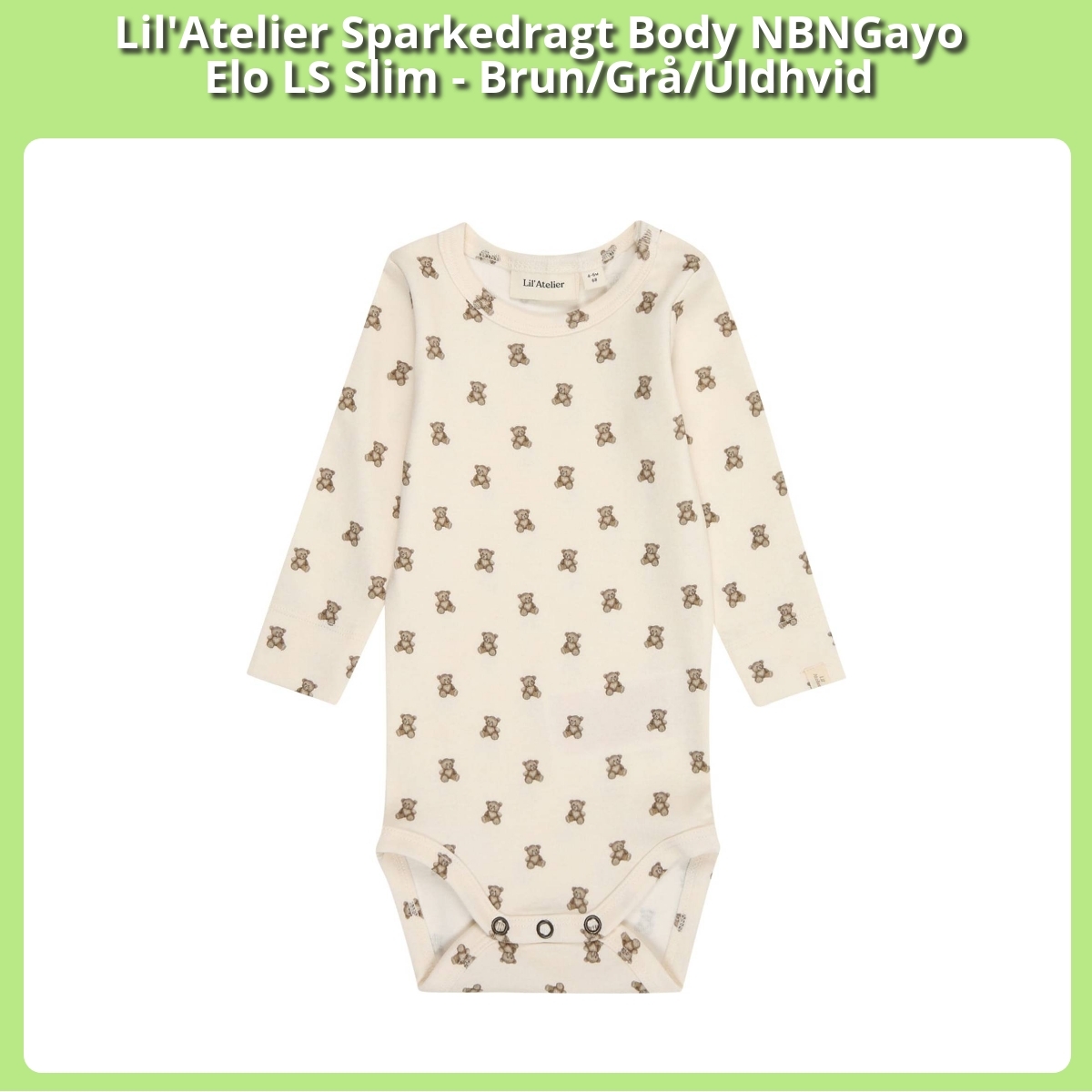 Anmeldelse af Lil'Atelier Sparkedragt Body NBNGayo Elo LS Slim - Brun/Grå/Uldhvid