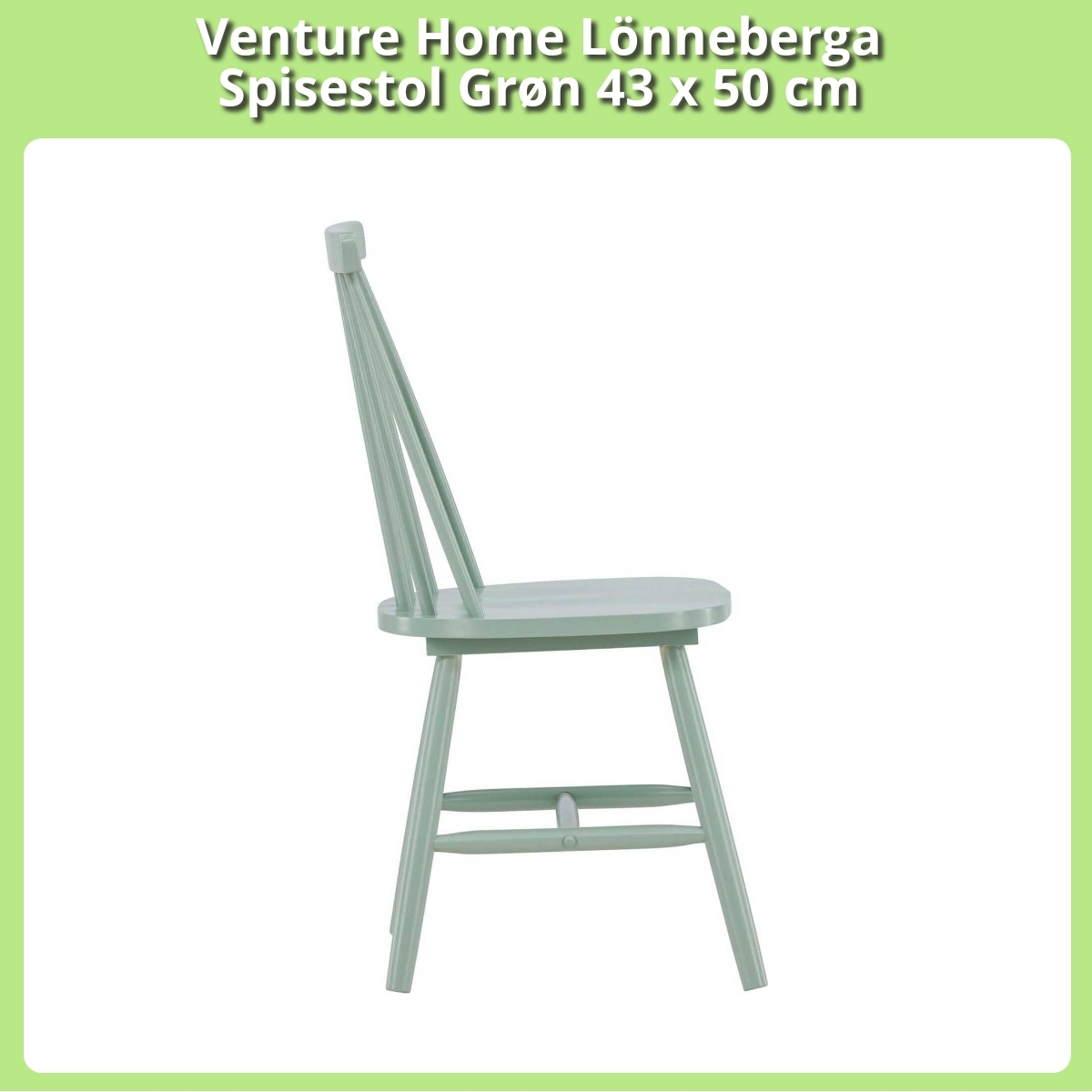 Anmeldelse af Venture Home Lönneberga Spisestol Grøn 43 x 50 cm