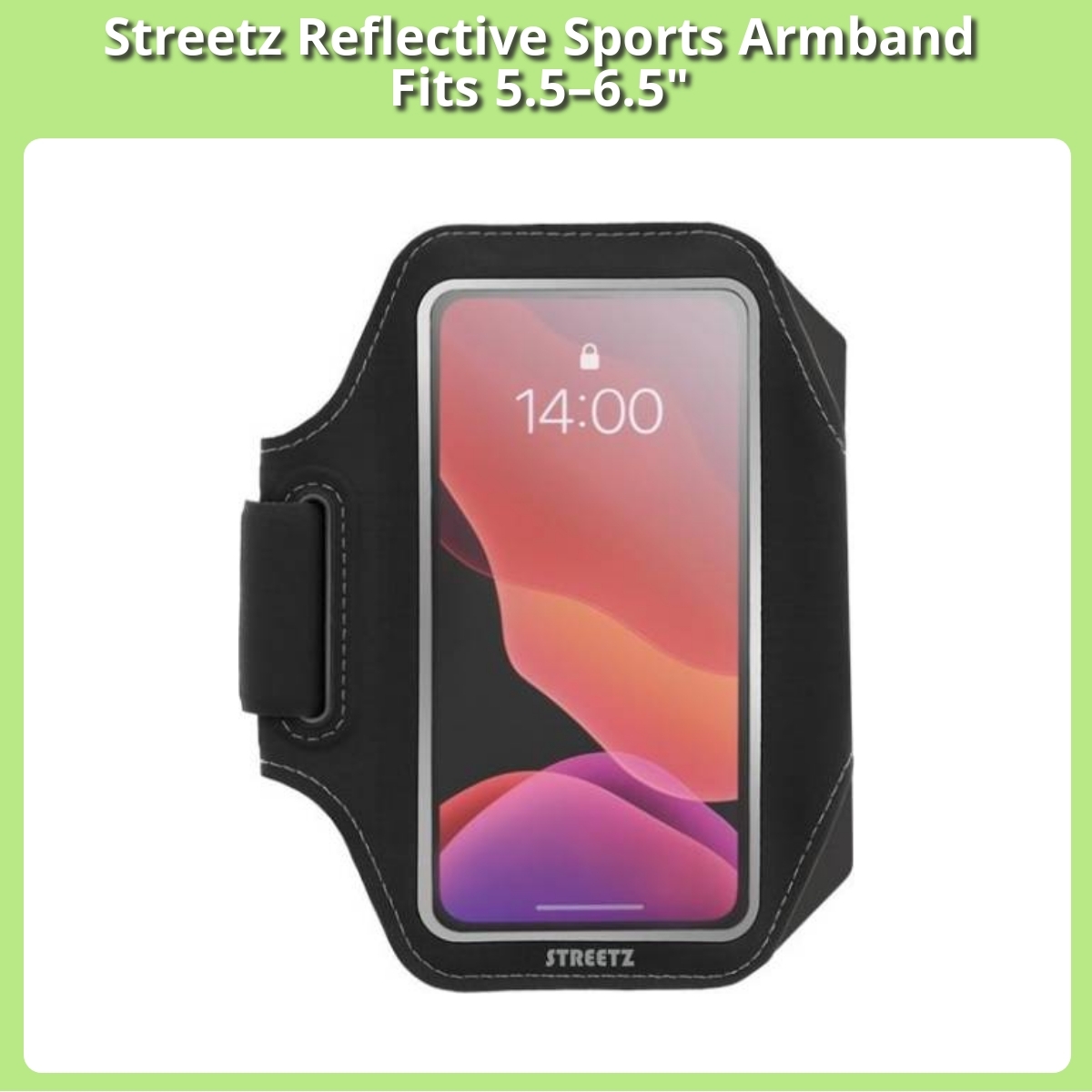 Anmeldelse af Streetz Reflective Sports Armband Fits 5.5–6.5