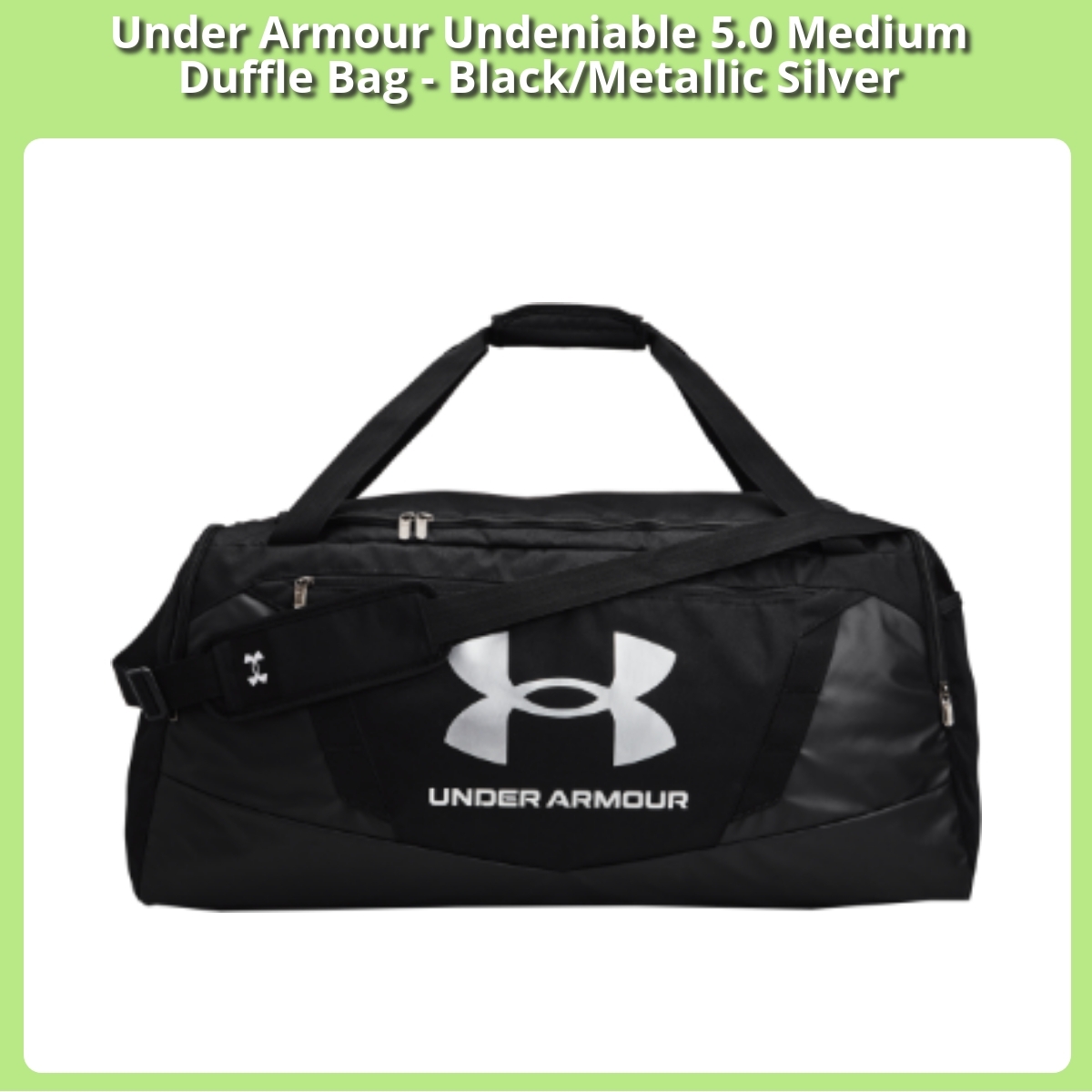 Anmeldelse af Under Armour Undeniable 5.0 Medium Duffle Bag - Black/Metallic Silver