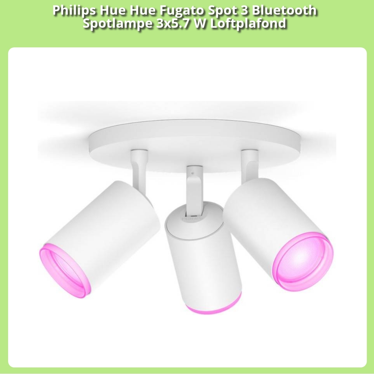 Anmeldelse af Philips Hue Hue Fugato Spot 3 Bluetooth Spotlampe 3x5.7 W Loftplafond