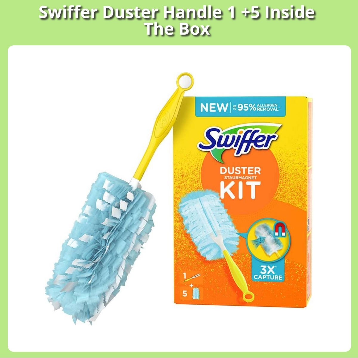 Anmeldelse af Swiffer Duster Handle 1 +5 Inside The Box