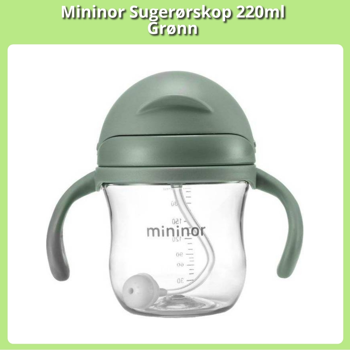 Anmeldelse af Mininor Sugerørskop 220ml Grønn