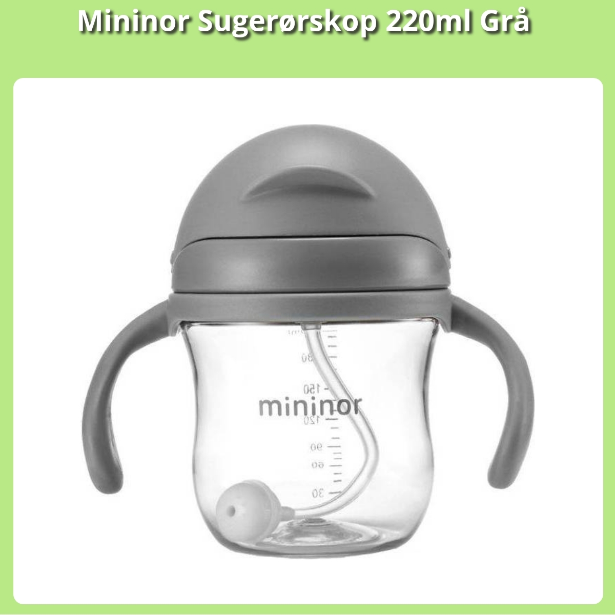 Anmeldelse af Mininor Sugerørskop 220ml Grå