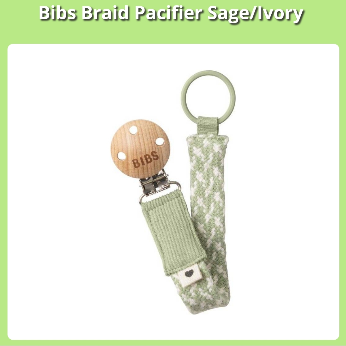 Anmeldelse af Bibs Braid Pacifier Sage/Ivory