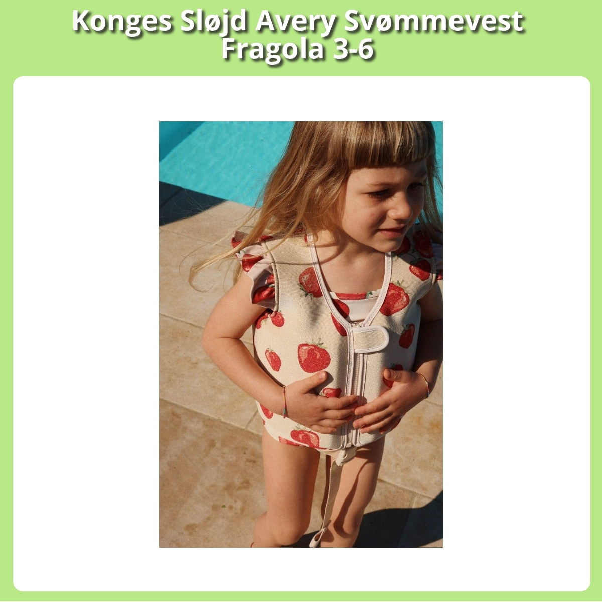 Anmeldelse af Konges Sløjd Avery Svømmevest Fragola 3-6