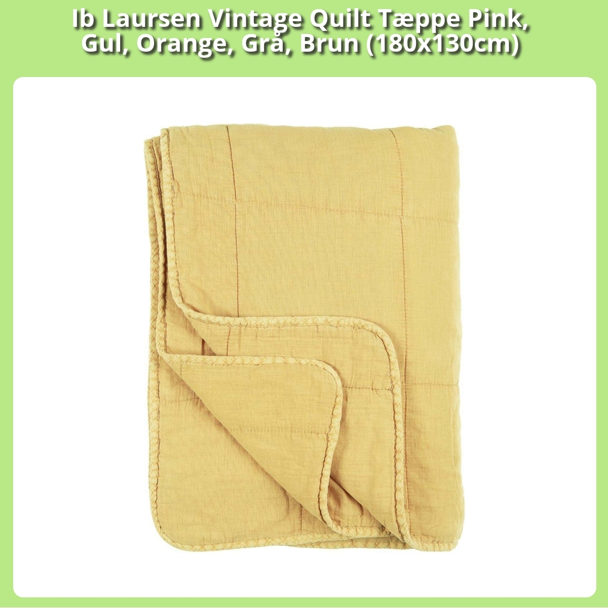 Anmeldelse af Ib Laursen Vintage Quilt Tæppe Pink, Gul, Orange, Grå, Brun (180x130cm)