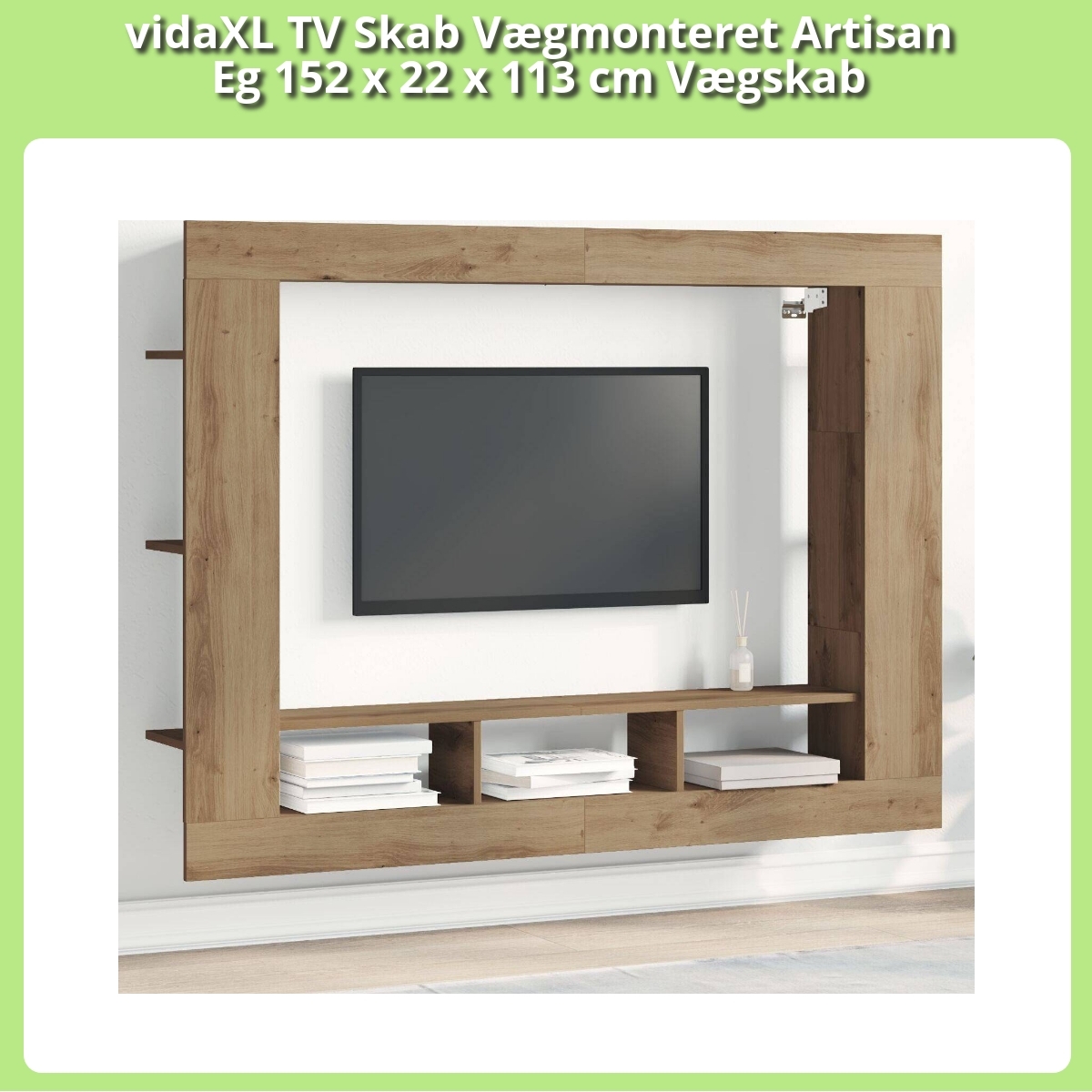 Anmeldelse af vidaXL TV Skab Vægmonteret Artisan Eg 152 x 22 x 113 cm Vægskab