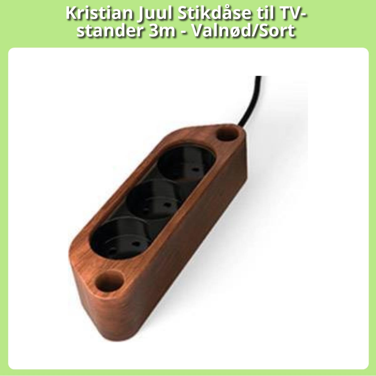 Anmeldelse af Kristian Juul Stikdåse til TV-stander 3m - Valnød/Sort
