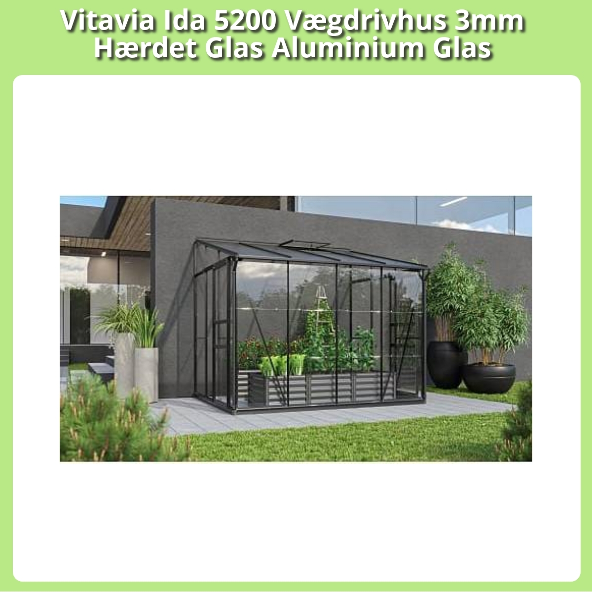 Anmeldelse af Vitavia Ida 5200 Vægdrivhus 3mm Hærdet Glas Aluminium Glas