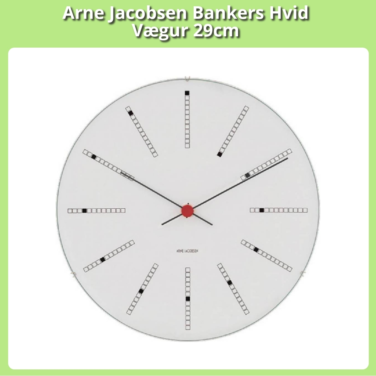 Anmeldelse af Arne Jacobsen Bankers Hvid Vægur 29cm