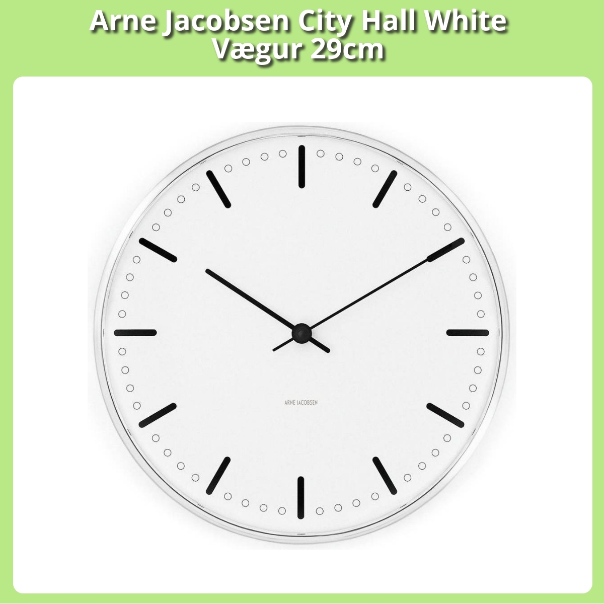 Anmeldelse af Arne Jacobsen City Hall White Vægur 29cm