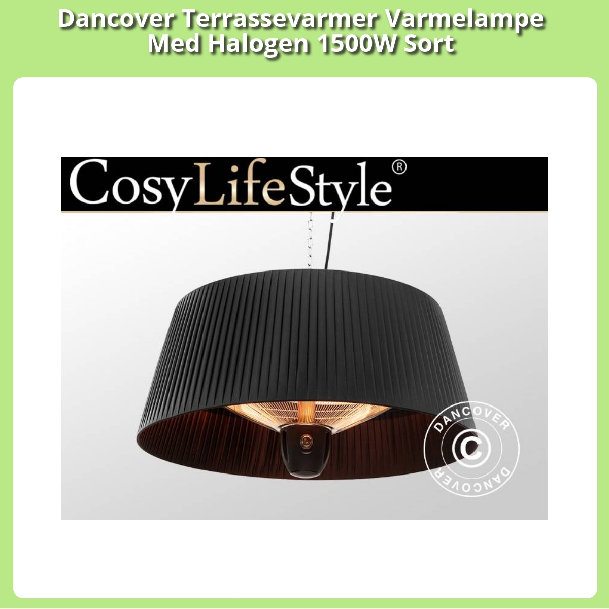 Anmeldelse af Dancover Terrassevarmer Varmelampe Med Halogen 1500W Sort