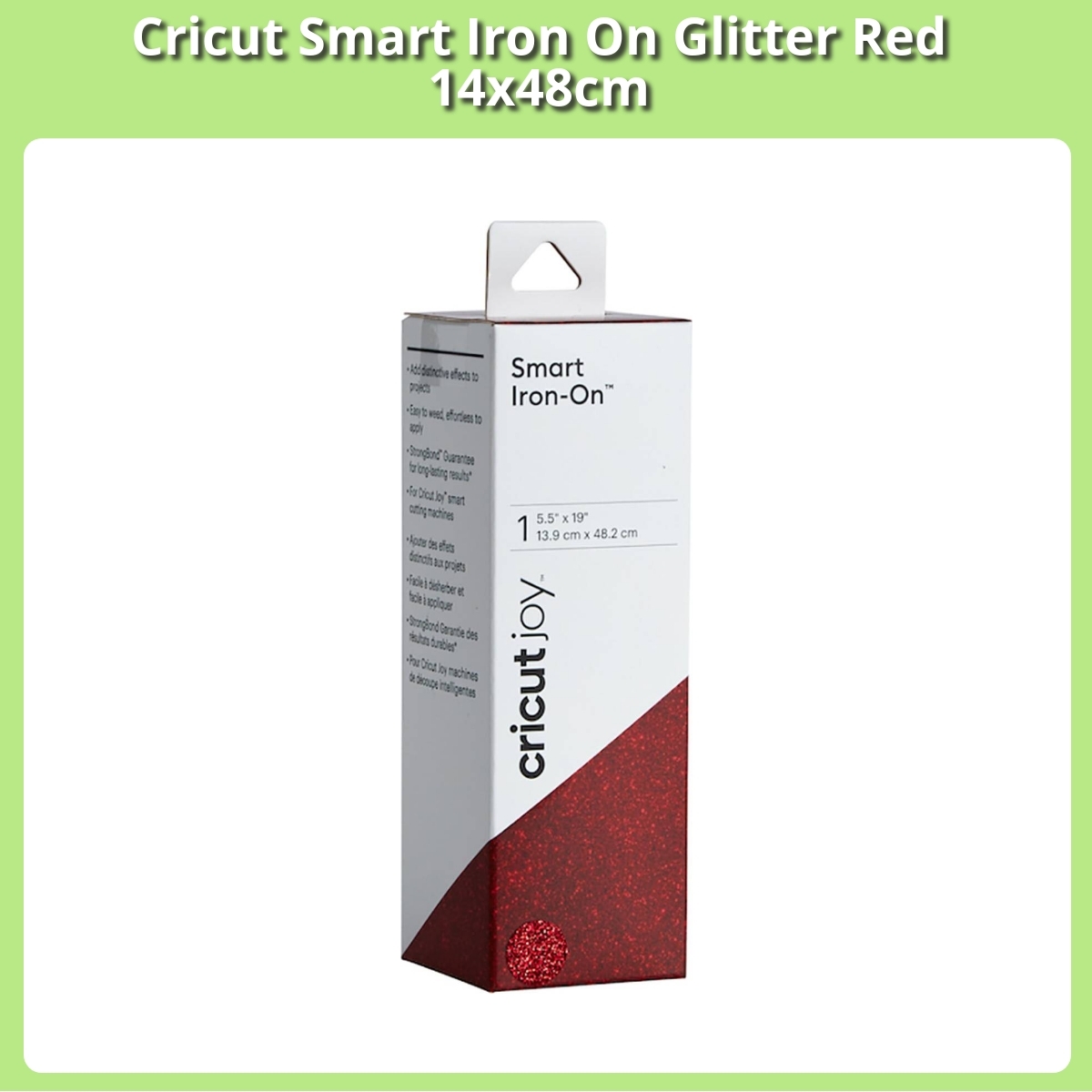 Anmeldelse af Cricut Smart Iron On Glitter Red 14x48cm