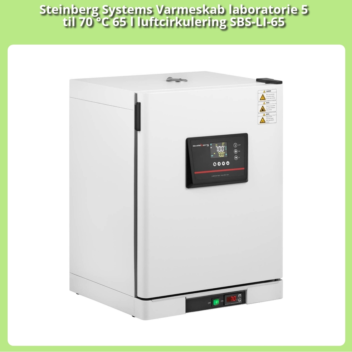 Anmeldelse af Steinberg Systems Varmeskab laboratorie 5 til 70 °C 65 l luftcirkulering SBS-LI-65
