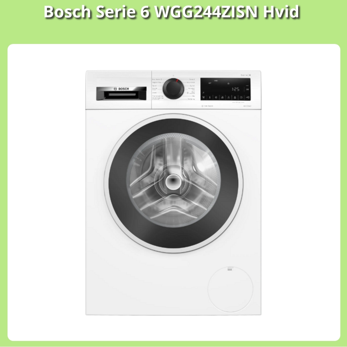 Anmeldelse af Bosch Serie 6 WGG244ZISN Hvid
