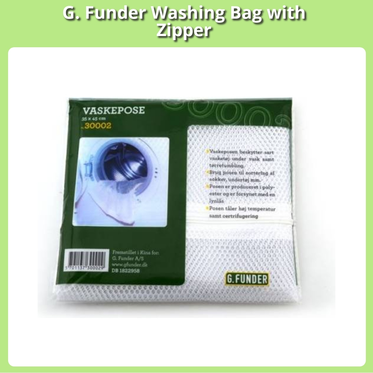 Anmeldelse af G. Funder Washing Bag with Zipper