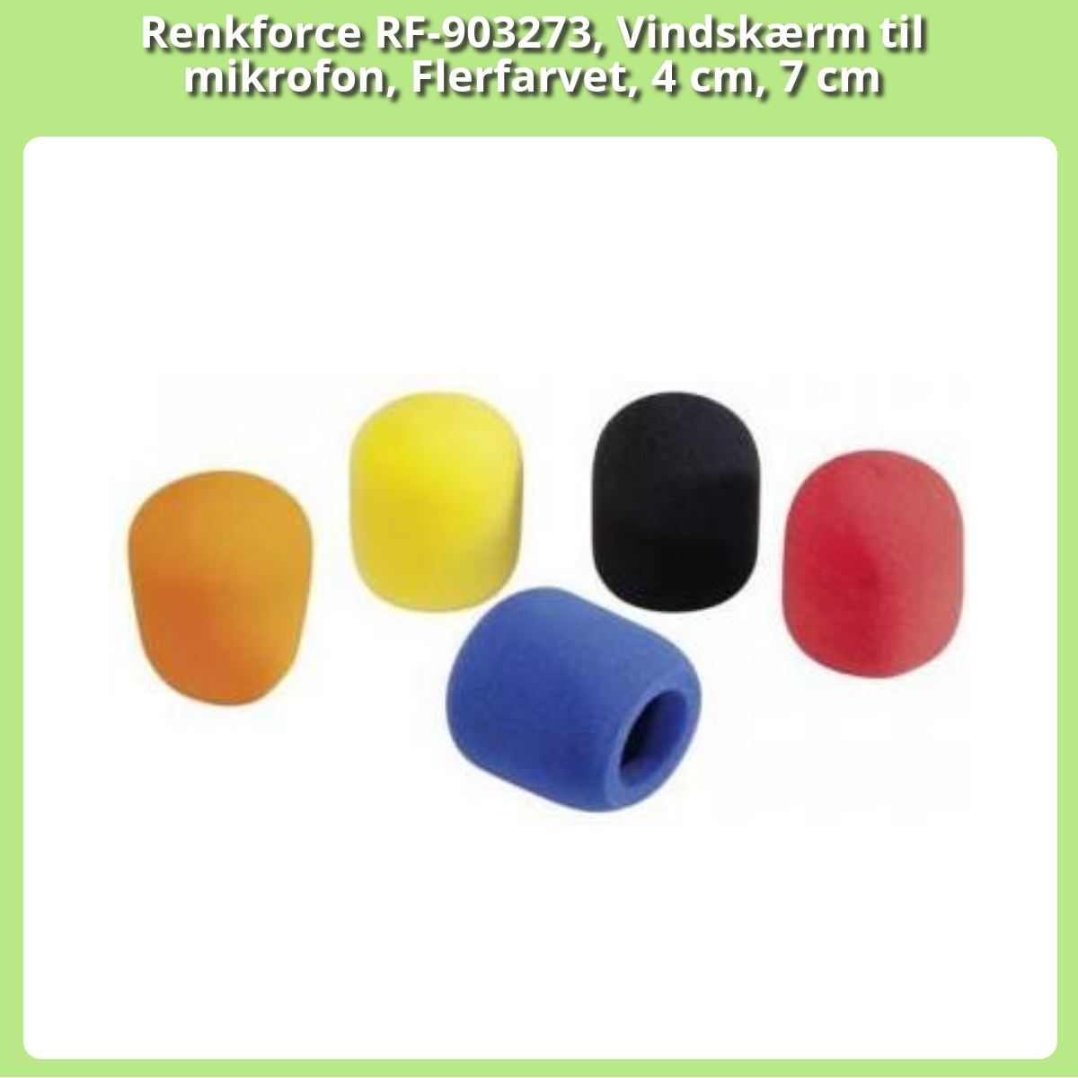 Anmeldelse af Renkforce RF-903273, Vindskærm til mikrofon, Flerfarvet, 4 cm, 7 cm