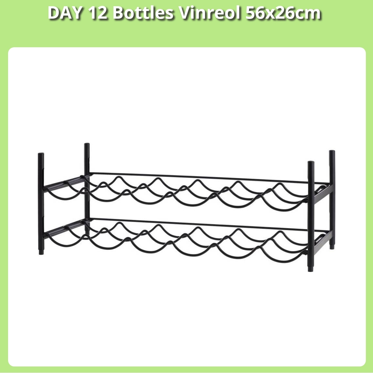 Anmeldelse af DAY 12 Bottles Vinreol 56x26cm