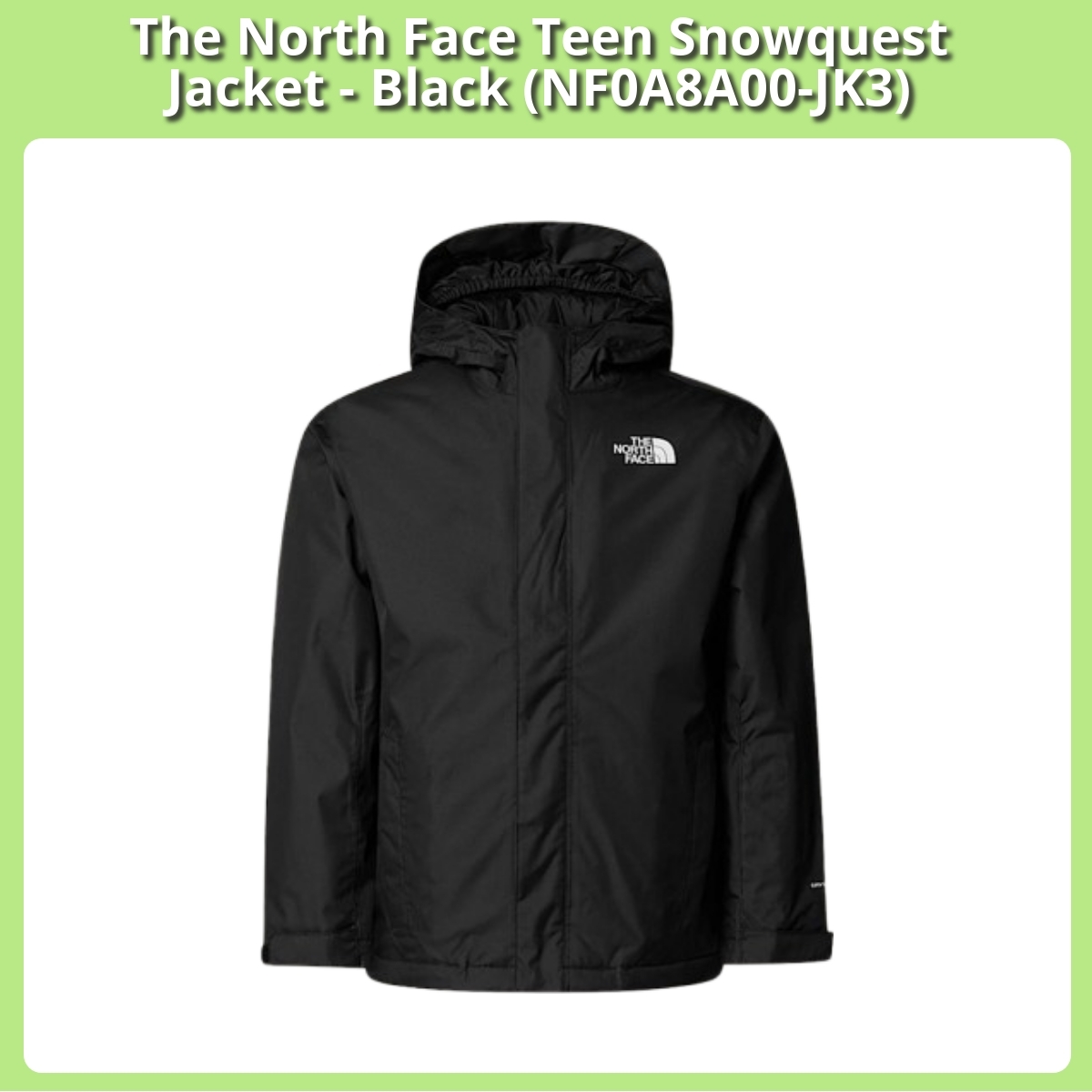 Anmeldelse af The North Face Teen Snowquest Jacket - Black (NF0A8A00-JK3)