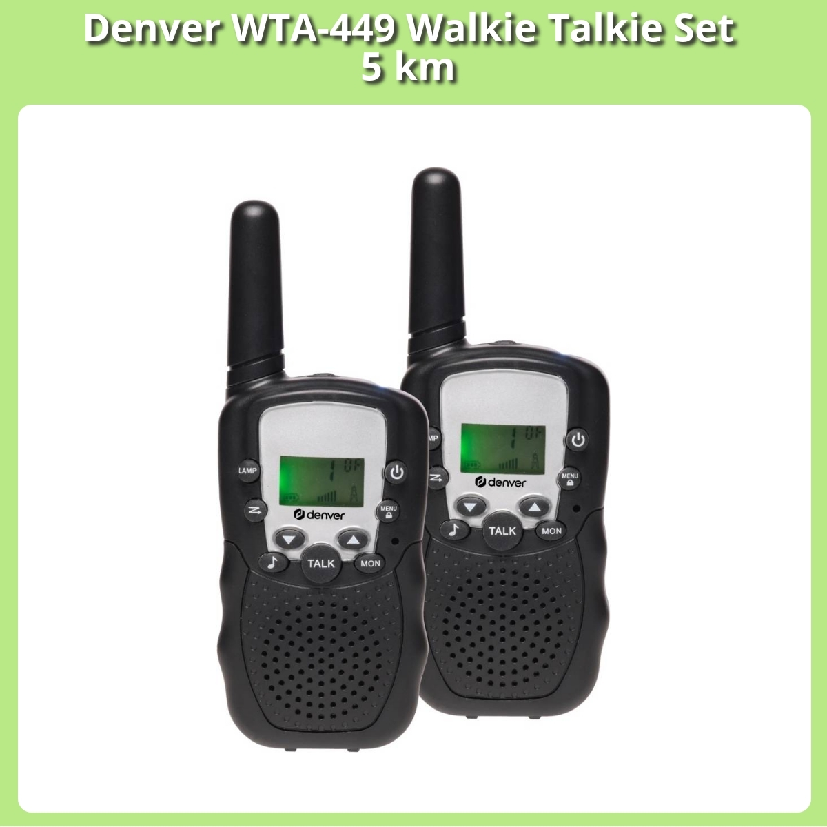 Anmeldelse af Denver WTA-449 Walkie Talkie Set 5 km