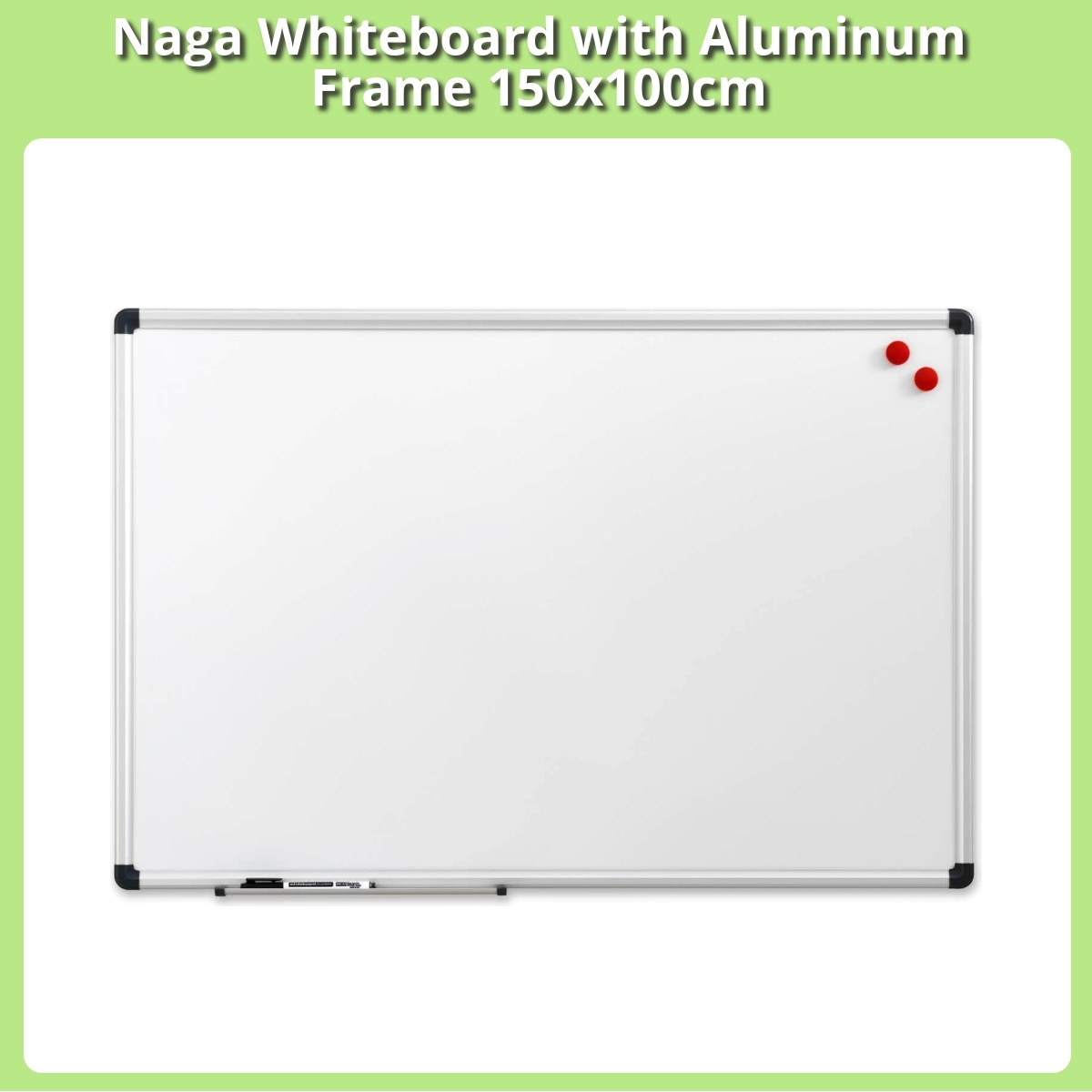 Anmeldelse af Naga Whiteboard with Aluminum Frame 150x100cm